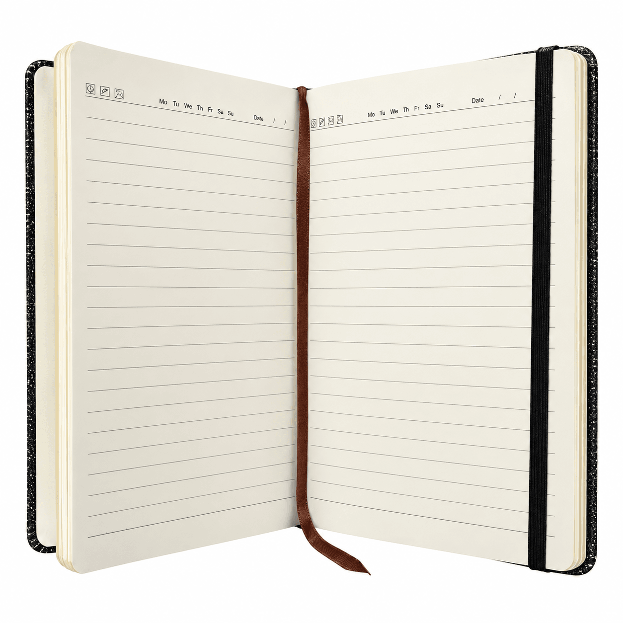 Hardcover Journal Ribbon Bookmark Detail